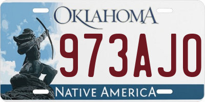 OK license plate 973AJO