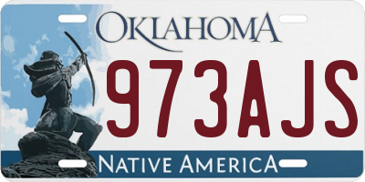OK license plate 973AJS