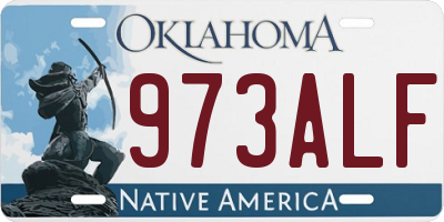OK license plate 973ALF