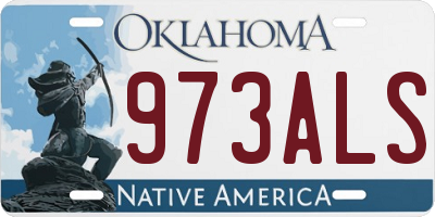 OK license plate 973ALS