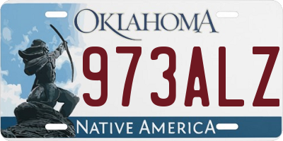 OK license plate 973ALZ
