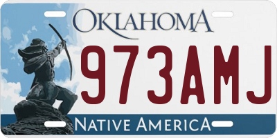 OK license plate 973AMJ