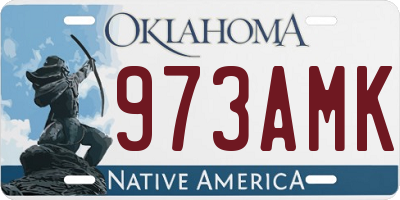 OK license plate 973AMK