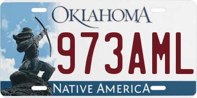 OK license plate 973AML