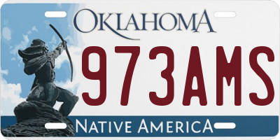 OK license plate 973AMS