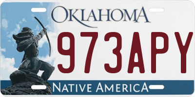 OK license plate 973APY