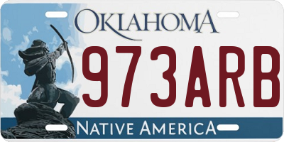 OK license plate 973ARB