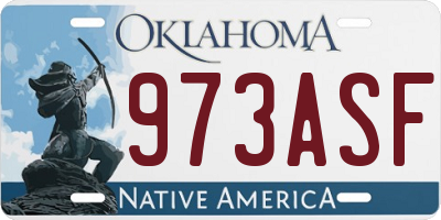 OK license plate 973ASF