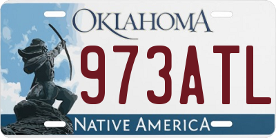 OK license plate 973ATL