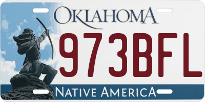 OK license plate 973BFL