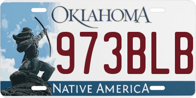 OK license plate 973BLB
