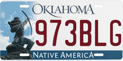OK license plate 973BLG
