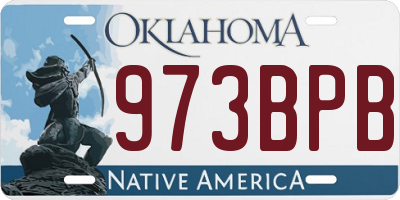 OK license plate 973BPB