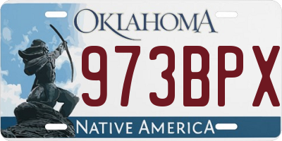 OK license plate 973BPX