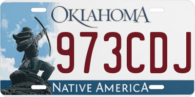 OK license plate 973CDJ