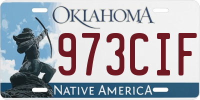 OK license plate 973CIF