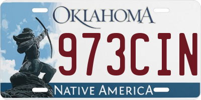 OK license plate 973CIN
