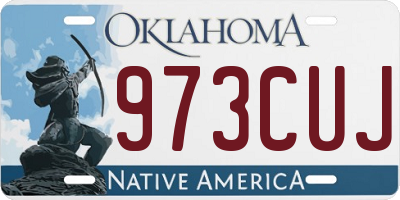 OK license plate 973CUJ
