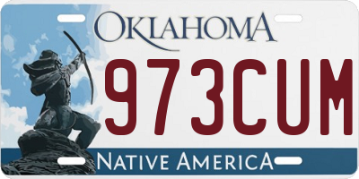 OK license plate 973CUM