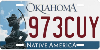 OK license plate 973CUY