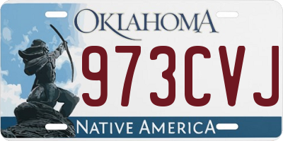 OK license plate 973CVJ