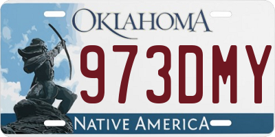 OK license plate 973DMY