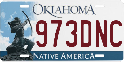 OK license plate 973DNC