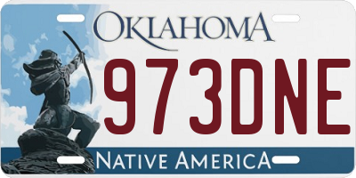 OK license plate 973DNE