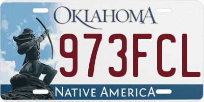 OK license plate 973FCL