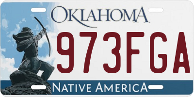 OK license plate 973FGA