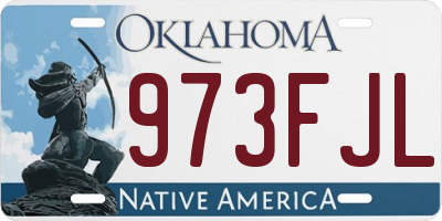 OK license plate 973FJL