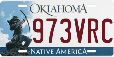 OK license plate 973VRC