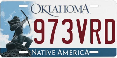 OK license plate 973VRD