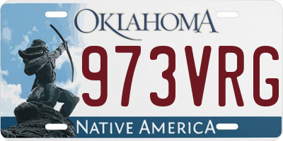 OK license plate 973VRG