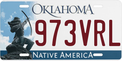 OK license plate 973VRL