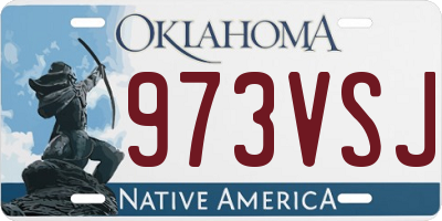 OK license plate 973VSJ