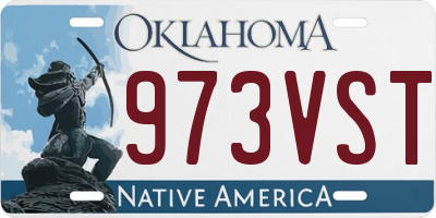 OK license plate 973VST