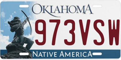 OK license plate 973VSW