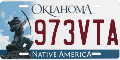 OK license plate 973VTA