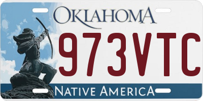 OK license plate 973VTC