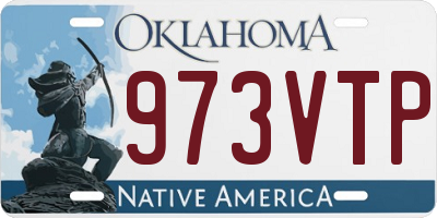 OK license plate 973VTP