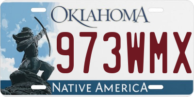 OK license plate 973WMX