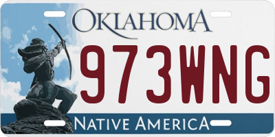 OK license plate 973WNG