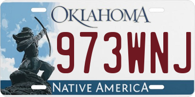 OK license plate 973WNJ