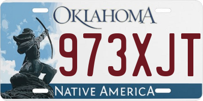 OK license plate 973XJT