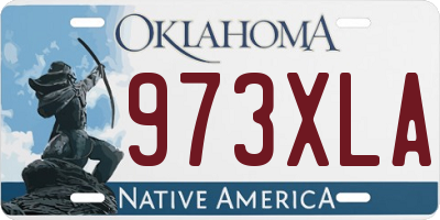 OK license plate 973XLA