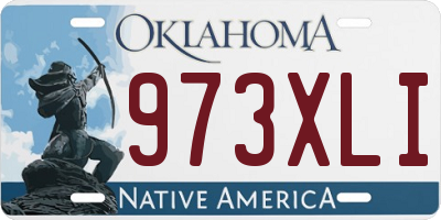 OK license plate 973XLI