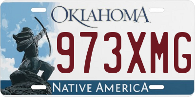 OK license plate 973XMG
