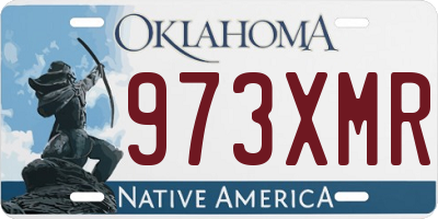 OK license plate 973XMR