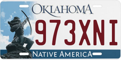 OK license plate 973XNI